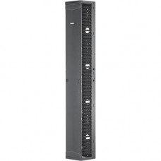 Panduit Patchrunner 2 Vertical Cable Manager - Black - 1 Pack - 42U Rack Height - Steel, Metal - TAA Compliance PR2VFD1279