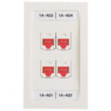 Panduit Network Faceplate - Off White - TAA Compliance PSL-DCJB-IW-C