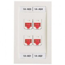 Panduit Network Faceplate - Yellow - TAA Compliance PSL-DCJB-YL-C