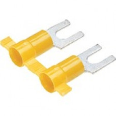 Panduit Terminal Connector - 2000 Pack - 2 x Fork Terminal - Tin - Yellow - TAA Compliance PV10-6FB-2K