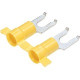 Panduit Terminal Connector - 2000 Pack - 1 x Fork Terminal - Tin - Yellow - TAA Compliance PV10-10FFB-2K