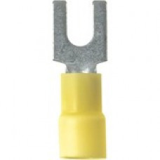 Panduit Terminal Connector - 500 Pack - 1 x Fork Terminal - Tin - Yellow - TAA Compliance PV10-10FX-D