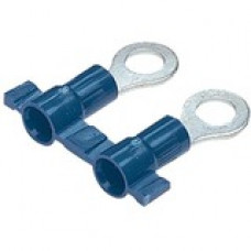 Panduit Terminal Connector - 3000 Pack - 1 x Ring Terminal - Tin - Blue - TAA Compliance PV14-14RB-3K