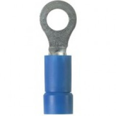 Panduit Terminal Connector - 100 Pack - 1 x Ring Terminal - Tin - Blue - TAA Compliance PV14-10R-C