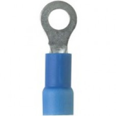 Panduit Terminal Connector - 1000 Pack - 1 x Ring Terminal - Tin - Blue - TAA Compliance PV14-10RX-M