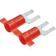 Panduit Terminal Connector - 3000 Pack - 2 x Fork Terminal - Tin - Red - TAA Compliance PV18-6FNB-3K
