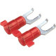 Panduit Terminal Connector - 3000 Pack - 1 x Fork Terminal - Tin - Red - TAA Compliance PV18-8FFB-3K