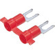 Panduit Terminal Connector - 3000 Pack - 1 x Fork Terminal - Tin - Red - TAA Compliance PV18-6LFB-3K