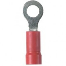 Panduit Terminal Connector - 1000 Pack - 1 x Ring Terminal - Tin - Red - TAA Compliance PV18-6R-MY