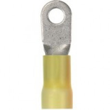 Panduit Terminal Connector - 200 Pack - 1 x Ring Terminal - Tin - Yellow - TAA Compliance PV4-14R-T