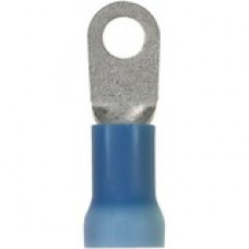 Panduit Terminal Connector - 10 Pack - 1 x Ring Terminal - Tin - Blue - TAA Compliance PV6-14RX-X