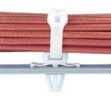 PANDUIT Winged Push Barb Cable Tie Mount - Natural - 100 Pack - TAA Compliance PWMS-H25-C