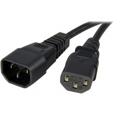 Startech.Com 3 ft Standard Computer Power Cord Extension - C14 to C13 - 3ft - IEC 60320 C13 - IEC 60320 C14 - Black - RoHS Compliance PXT1003