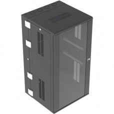 Panduit  PanZone Wall Mount Cabinet, 26RU, 25" Depth, Windowed Door, Black - For Networking - 26U Rack Height x 19" Rack Width - Wall Mountable Enclosed Cabinet - Black - Steel - 350.09 lb Maximum Weight Capacity PZWMC26W