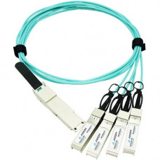 Axiom Fiber Optic Network Cable - 3.30 ft Fiber Optic Network Cable for Router, Switch, Network Device - First End: 1 x QSFP28 Network - Second End: 4 x SFP28 Network - 12.50 GB/s - Blue Q284XS28A1M-AX