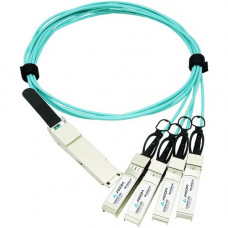 Axiom Fiber Optic Network Cable - 23 ft Fiber Optic Network Cable for Router, Switch, Network Device - First End: 1 x QSFP28 Network - Second End: 4 x SFP28 Network - 12.50 GB/s - Blue Q284XS28A7M-AX