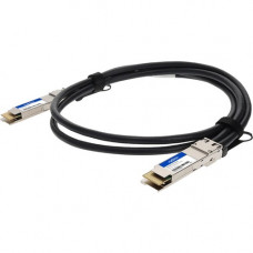 AddOn Twinaxial Network Cable - 3.28 ft Twinaxial Network Cable for Network Device, Transceiver, Server, Storage Device, Switch, Router - First End: 1 x QSFP-DD Network - Second End: 1 x QSFP-DD Network - 400 Gbit/s - Shielding - VW-1 - 30 AWG - 1 - TAA C