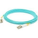 AddOn 50m QK737A Compatible LC (Male) to LC (Male) Aqua OM4 Duplex Fiber OFNR (Riser-Rated) Patch Cable - 100% compatible and guaranteed to work QK737A-AO