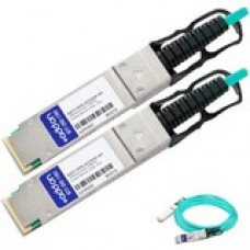 AddOn Fiber Optic Network Cable - 164.04 ft Fiber Optic Network Cable for Network Device - First End: 1 x QSFP28 Male Network - Second End: 1 x QSFP28 Male Network - 100 Gbit/s - 1 Pack - TAA Compliant - TAA Compliance QSFP-100G-AOC50M-AO