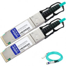 AddOn Fiber Optic Network Cable - 1.64 ft Fiber Optic Network Cable for Network Device, Transceiver - First End: 1 x QSFP28 Male Network - Second End: 1 x QSFP28 Male Network - 100 Gbit/s - 1 - TAA Compliant - TAA Compliance QSFP-100GB-AOC50CM-AO