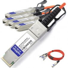 AddOn Cisco Compatible TAA Compliant 100GBase-AOC QSFP28 to 4xSFP28 Direct Attach Cable (850nm, MMF, 3m) - 100% compatible and guaranteed to work - TAA Compliance QSFP-4SFP25G-AOC3M-AO