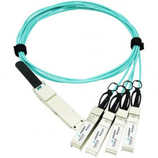Axiom 40GBase-AOC QSFP to 4 SFP+ Active Optical Breakout Cable, 2-meter - 6.56 ft Fiber Optic Network Cable for Switch, Network Device, Router, Server - QSFP+ Network - Second End: 4 x QSFP+ Network - 5 GB/s - Brown QSFP-4X10G-AOC2M-AX