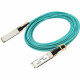 Axiom Fiber Optic Network Cable - 164.04 ft Fiber Optic Network Cable for Network Device - QSFP+ Male Network - QSFP+ Male Network - 5 GB/s - Aqua PAN-QSFP-AOC-50M-AX