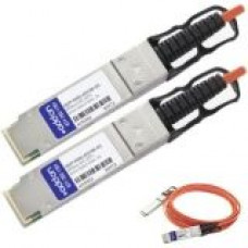 AddOn Cisco QSFP-H40G-AOC3M Compatible TAA Compliant 40GBase-AOC QSFP+ to QSFP+ Direct Attach Cable (850nm, MMF, 3m) - 100% compatible and guaranteed to work - TAA Compliance QSFP-H40G-AOC3M-AO