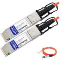 AddOn Fiber Optic Network Cable - 131.23 ft Fiber Optic Network Cable for Network Device - First End: 1 x QSFP+ Male Network - Second End: 1 x QSFP+ Male Network - 40 Gbit/s - TAA Compliant - TAA Compliance QSFP-H40G-AOC40M-AO