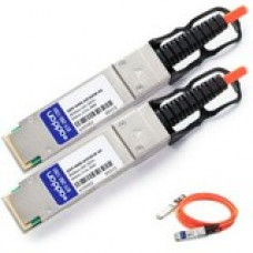 AddOn Cisco Compatible TAA Compliant 40GBase-AOC QSFP+ to QSFP+ Direct Attach Cable (850nm, MMF, 0.5m) - 100% compatible and guaranteed to work - TAA Compliance QSFP-H40G-AOC50CM-AO