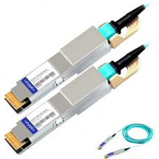 AddOn Fiber Optic Network Cable - 9.84 ft Fiber Optic Network Cable for Network Device - First End: 1 x QSFP-DD Network - Second End: 1 x QSFP-DD Network - 50 GB/s - 1 Pack - TAA Compliant - TAA Compliance QSFPDD-400G-AOC3M-AO