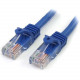 Startech.Com 100 ft Blue Snagless Cat5e UTP Patch Cable - Category 5e - 100 ft - 1 x RJ-45 Male Network - 1 x RJ-45 Male Network - Blue - RoHS Compliance RJ45PATCH100