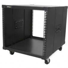 Startech.Com Portable Server Rack with Handles - Rolling Cabinet - 9U - For Server - 9U Rack Height x 17.70" Rack Width x 23" Rack Depth - Black - Steel - 220.60 lb Maximum Weight Capacity - 220 lb Static/Stationary Weight Capacity - TAA Complia