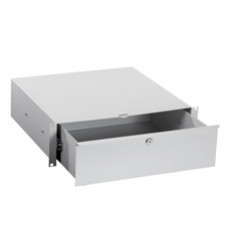 BLACKBOX Provides storage and desk space where floor space is at a premium. Mounts in 19" cabinets and racks. Heavy-duty steel construction holds up to hard use. Contains a drawer enclosed in a steel box. Guaranteed for life! - TAA Compliance RM689