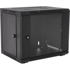 V7 9U Rack Wall Mount Glass Door Enclosure - For LAN Switch, Patch Panel - 9U Rack Height x 19" Rack Width x 15.35" Rack Depth - Wall Mountable - Black - Cold-rolled Steel (CRS), Glass, Steel - 200 lb Maximum Weight Capacity RMWC9UG450-1N