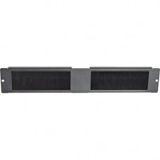 V7 Brush Plate for 6U, 9U and 12U Rack Wall Mount Cabinets - Steel - Black - 3.1" Height - 14.4" Depth RMWCBRUSHACCS