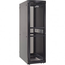 Eaton RSVNS4580B Rack Cabinet - For Server, LAN Switch, Patch Panel, UPS, PDU - 45U Rack Height - Black - Metal - 2000 lb Dynamic/Rolling Weight Capacity - 3007 lb Static/Stationary Weight Capacity - TAA Compliant - TAA Compliance RSVNS4580B
