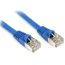 Startech.Com 10 ft Blue Snagless Shielded Cat5e Patch Cable - Category 5e - 10 ft - 1 x RJ-45 Male - 1 x RJ-45 Male - Blue - RoHS Compliance S45PATCH10BL