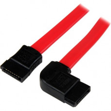 Startech.Com 18in SATA to Left Side Angle SATA Serial ATA Cable - SATA for Storage Drive, Hard Drive - 18" - 1 Pack - 1 x Female SATA - 1 x Female SATA - Red SATA18LSA1