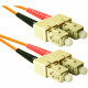 ENET Fiber Optic Duplex Network Cable - 32.81 ft Fiber Optic Network Cable for Network Device - First End: 2 x SC Male Network - Second End: 2 x SC Male Network - Orange SC2-10M-ENT