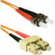 ENET Fiber Optic Duplex Network Cable - 32.81 ft Fiber Optic Network Cable for Network Device - First End: 2 x SC Male Network - Second End: 2 x ST Male Network - Orange SCST-10M-ENT