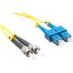 Axiom Fiber Optic Duplex Network Cable - 1.64 ft Fiber Optic Network Cable for Network Device - First End: 2 x SC Male Network - Second End: 2 x ST Male Network - 1 Gbit/s - 9/125 &micro;m - Yellow - TAA Compliant - TAA Compliance AXG100062