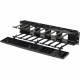 C2g Ortronics Horizontal Cable Manager - Rack cable management panel with cover - black - 2U - 19" - TAA Compliance SHMC2RU