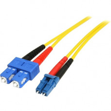 Startech.Com 4m Fiber Optic Cable - Single-Mode Duplex 9/125 - LSZH - LC/SC - OS1 - LC to SC Fiber Patch Cable - 13.12 ft Fiber Optic Network Cable for Network Device - First End: 2 x LC Male Network - Second End: 2 x SC Male Network - 100 Gbit/s - Patch 