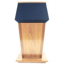 AmpliVox SN3045 - Patriot Plus Lectern - Skirted Base - 51" Height x 31" Width x 23" Depth - Clear Lacquer, Oak - Hardwood Veneer, Solid Hardwood SN3045-OK