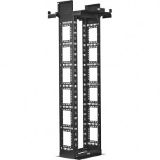 Tripp Lite SmartRack 45U Heavy-Duty 2-Post Open Frame Rack, 12-Inch Deep - For Networking, Switch, PDU, Patch Panel, Server, UPS - 45U Rack Height x 19" Rack Width - Floor Standing Open Frame - 2 Post - Black Powder Coat - Steel - 1999.59 lb Static/S