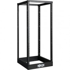 Tripp Lite 25U 4-Post Open Frame Rack Cabinet Square Holes 1000lb Capacity - 24U Rack Height - Black - Cold-rolled Steel (CRS) - 1000 lb Static/Stationary Weight Capacity - RoHS Compliance SR4POST25
