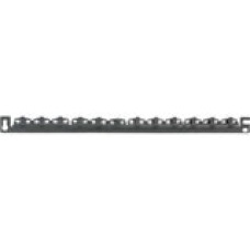 Panduit Tak-Ty SRBWCY Strain Relief Bar with Adjustable Clips - Panel - 1 Pack - 1U Rack Height - 19" Panel Width - TAA Compliance SRBWCY