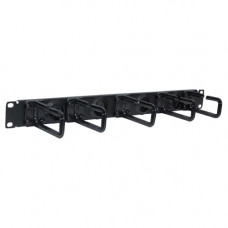 Tripp Lite Rack Enclosure Cabinet Horizontal Cable Ring Flexible 1URM - Black - 1U Rack Height - 19" Panel Width - RoHS, TAA Compliance SRCABLERING1U