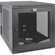 Tripp Lite 12U Wall Mount Rack Enclosure Hinged 33" Depth w Acrylic Window - For LAN Switch, Patch Panel, Server, PDU - 12U Rack Height x 19" Rack Width x 25.99" Rack Depth - Wall Mountable - Black Powder Coat - Steel, Acrylic - 250 lb Maxi